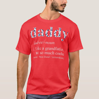 Camiseta Mens Blue Tie Die Cool Daddy Like a Grandfather 