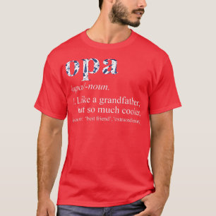 Camiseta Mens Blue Tie Die Cool Opa Like a Grandfather 