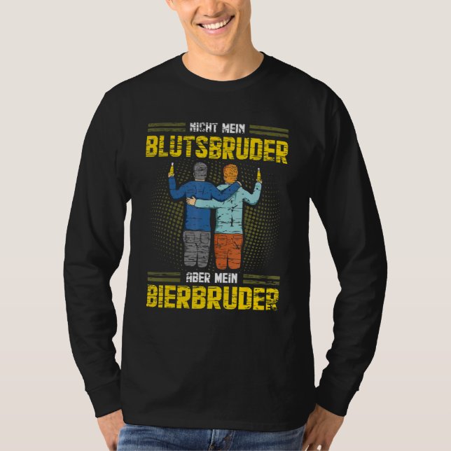 Camiseta Mens Blutsbruder Bierbroder Beer Beer Par (Anverso)