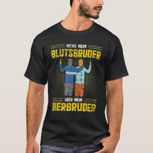 Camiseta Mens Blutsbruder Bierbroder Beer Beer Par