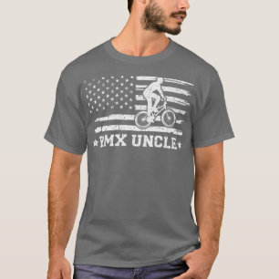 Camiseta Mens BMX Bike Rike Bandera Americana BMX Tío Padre