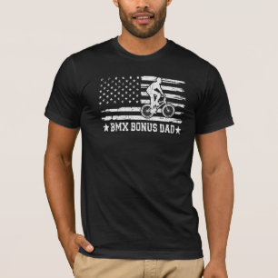 Camiseta Mens Bmx Bonus Dad Usa Flag Vintage Cycling Bmx Ri