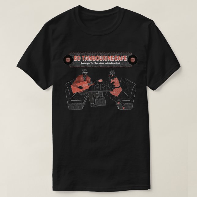 Camiseta Mens BO TAMBOURiNE CAFE (Diseño del anverso)