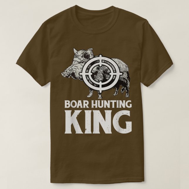 Camiseta Mens Boar Hunting King Wild Boar Star Wild Boar Pi (Diseño del anverso)