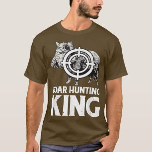 Camiseta Mens Boar Hunting King Wild Boar Star Wild Boar Pi