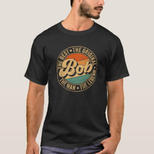 Camiseta Mens Bob Nombre Regalos Personales Nombre Retro Bo