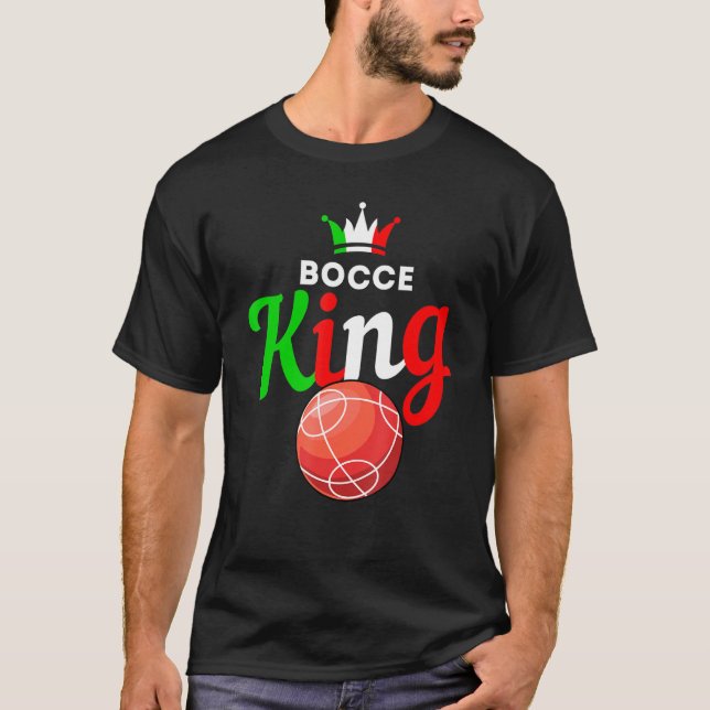Camiseta Mens Bocce Ball - Juego de yard divertido - Bocce  (Anverso)