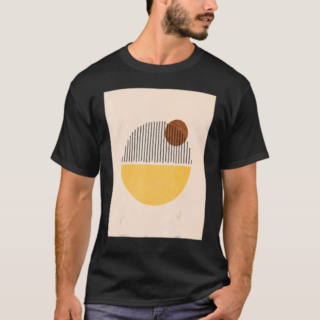 Camiseta Mens Boho Abstract Shapes Mid Century Modern 1 (Anverso)