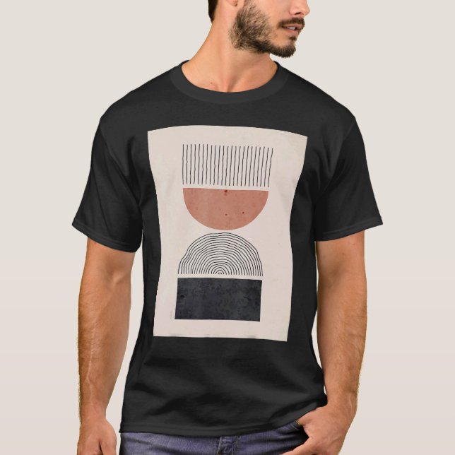Camiseta Mens Boho Resumen Formas A Mediados Del Siglo Mode (Anverso)