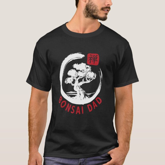 Camiseta Mens Bonsai Dad Gardener Tradición japonesa (Anverso)