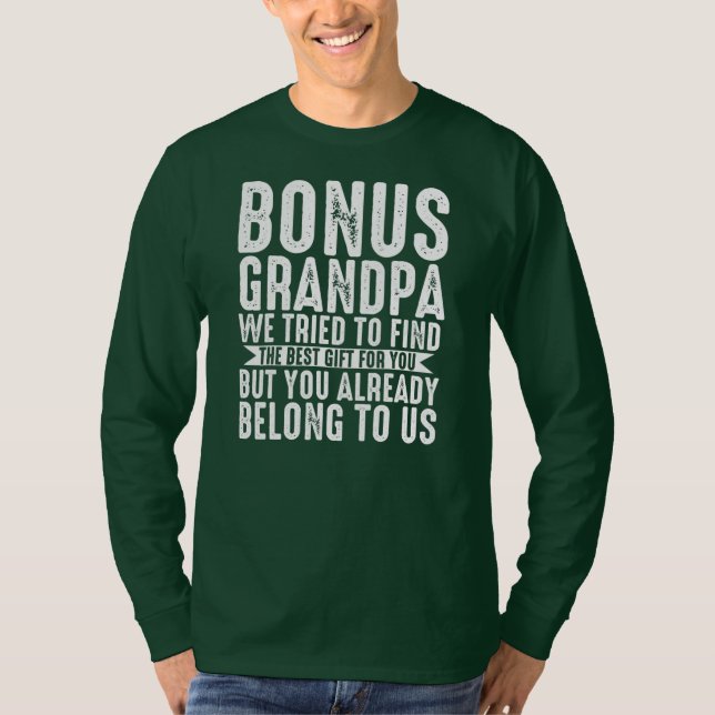 Camiseta Mens bonus grandpa we tried to find bonus grandad (Anverso)