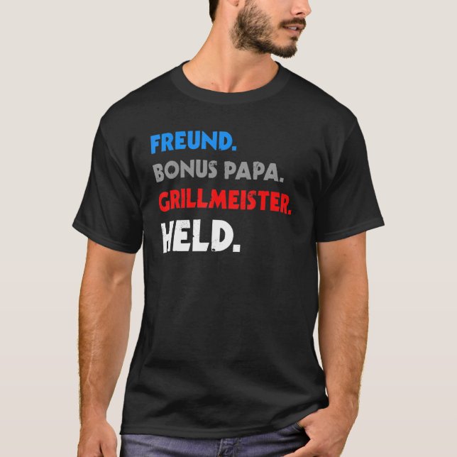Camiseta Mens Bonuspapa Step Dad Bonus Dad Stepdad 1 (Anverso)