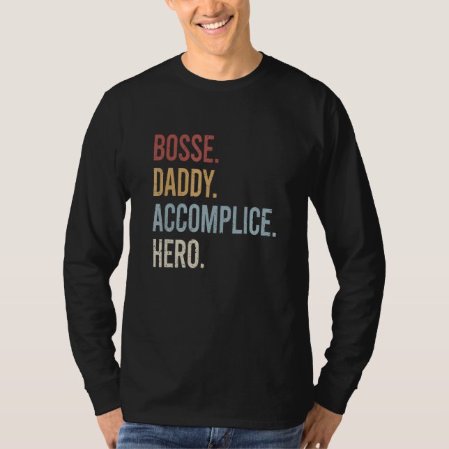 Camiseta Mens Bosse Daddy Accomplice Hero Retro Style Vinta
