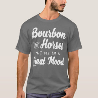 Camiseta Mens Bourbon y Hors Great Mood Fun Kentucky