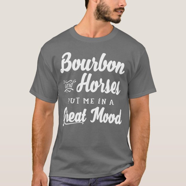 Camiseta Mens Bourbon y Hors Great Mood Fun Kentucky (Anverso)