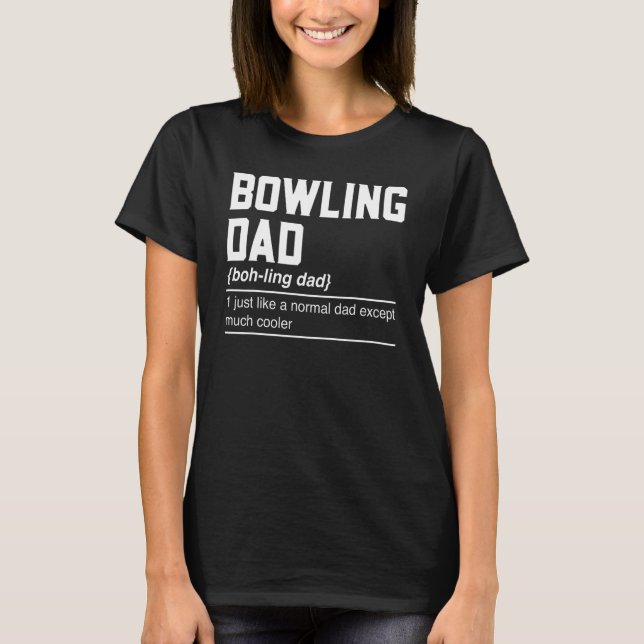 Camiseta Mens Bowling Dad Noun   Bowling  Daddy Bowler (Anverso)
