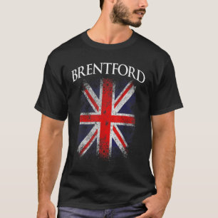 Camiseta Mens Brentford Vintage Retro British Flag Funny