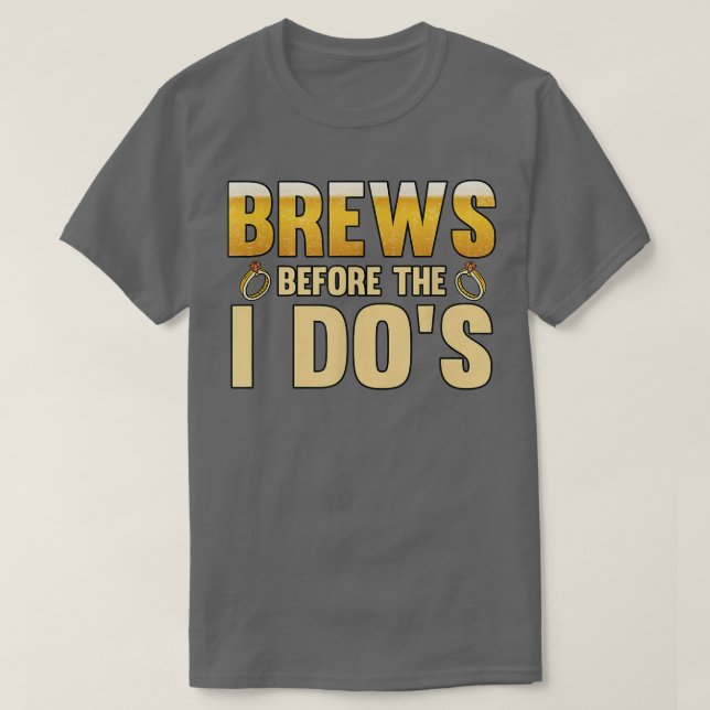Camiseta Mens Brews before the i dos Groom  (Diseño del anverso)
