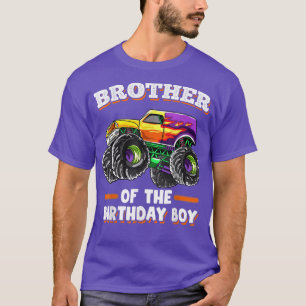 Camiseta Mens Brother Of The Birthday Boy Fathers Monster T