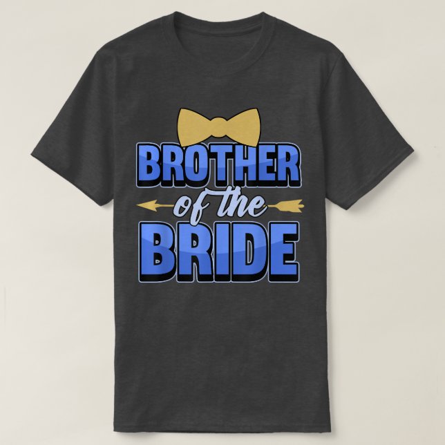 Camiseta Mens Brother of the bride  (Diseño del anverso)
