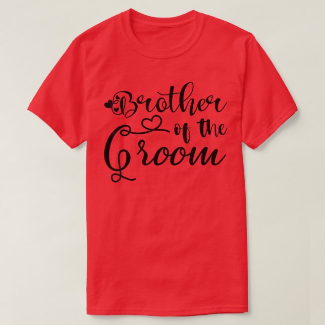 Camiseta Mens Brother Of The Groom Matching Wedding And Bac (Diseño del anverso)