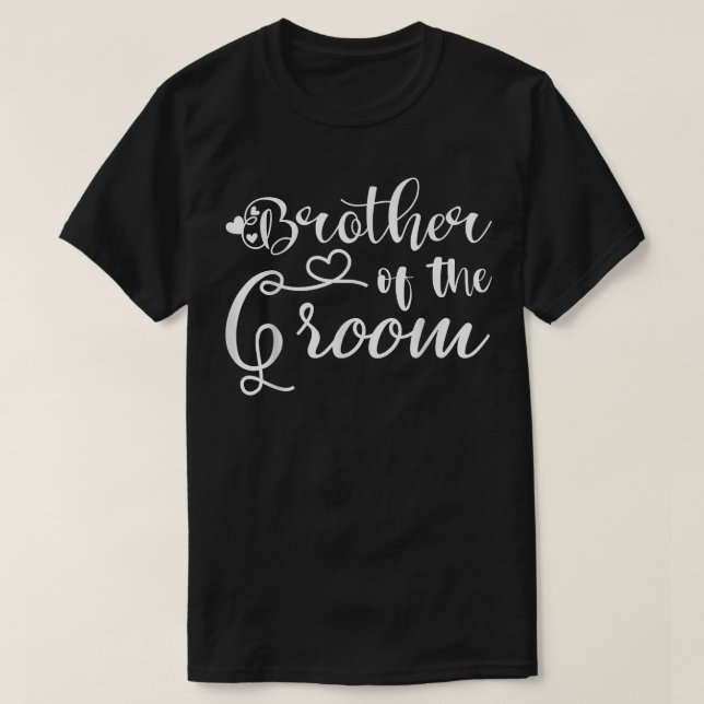 Camiseta Mens Brother Of The Groom Matching Wedding and Bac (Diseño del anverso)