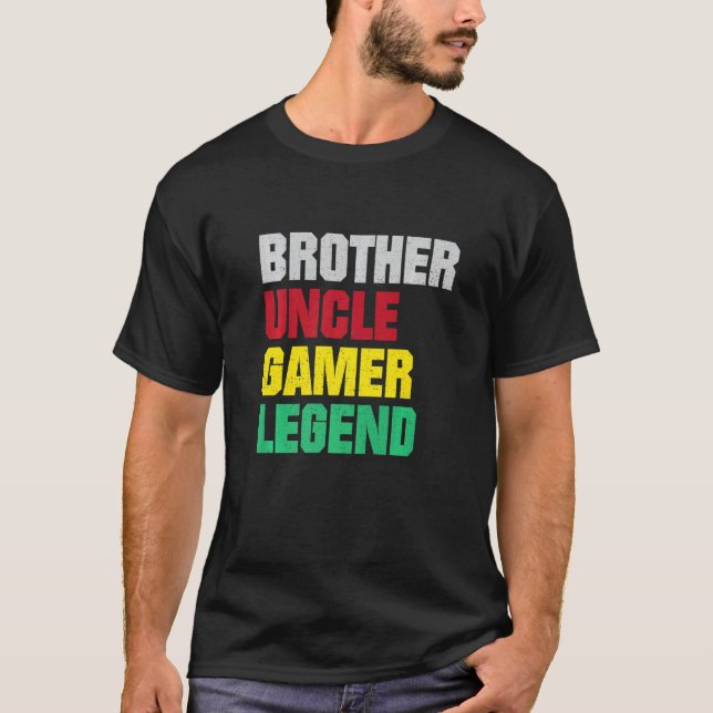 Camiseta Mens Brother Uncle Gamer Legend Favorite Best Game (Anverso)