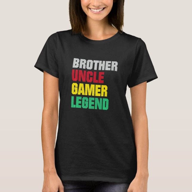 Camiseta Mens Brother Uncle Gamer Legend Favorite Best Game (Anverso)