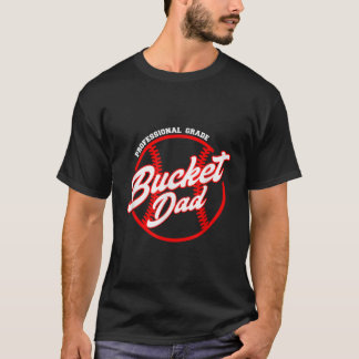 Camiseta Mens Bucket Dad Beisbol Softball Pitchcher Catcher