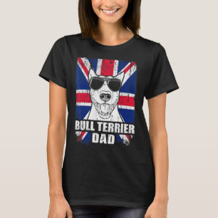 Camiseta Mens Bull Terrier Dad Guay Uk Flag Vintage Retro