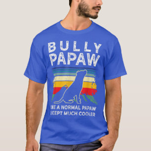 Camiseta Mens Bully o retro del propietario del perro pitbu