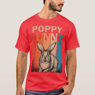 Camiseta Mens Bunny Graphic Family Matching Retro Poppy Eas