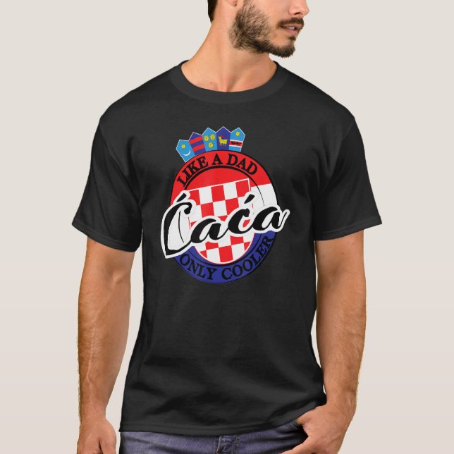 Camiseta Mens Caca Dad in Croatian Croatia (Anverso)
