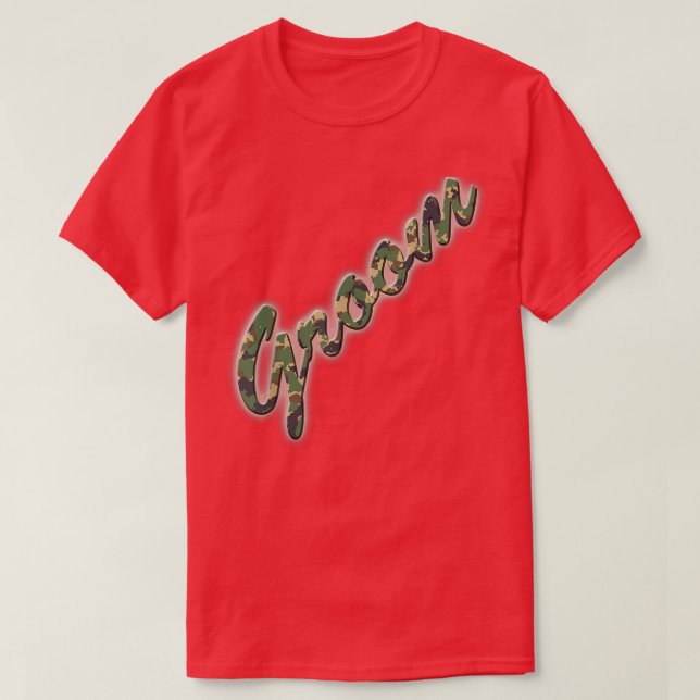 Camiseta Mens Camo Groom (Diseño del anverso)