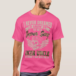 Camiseta Mens Camo Motorcycle Shirt Uncle Motorbike Graphic