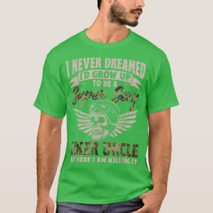 Camiseta Mens Camo Motorcycle Shirt Uncle Motorbike Graphic