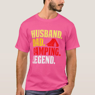 Camiseta Mens Camper Husband Dad Camping Leyenda Vintage Ca