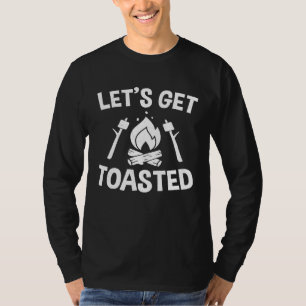 Camiseta Mens Campfire Smores Marshmallow Camping Lets Ge