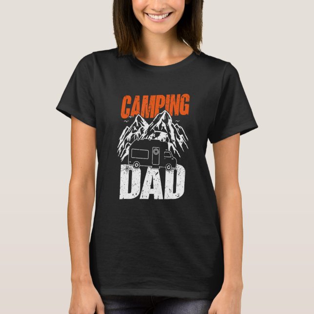 Camiseta Mens Camping Dad  Camper Caravan  Camping 1 (Anverso)