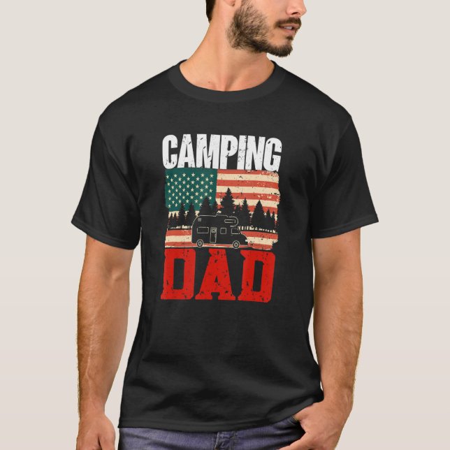 Camiseta Mens Camping Dad  Camper Caravan  Camping 12 (Anverso)