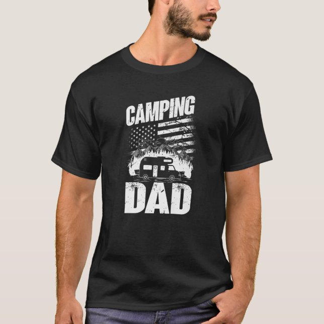 Camiseta Mens Camping Dad Camper Caravan Camping 15 (Anverso)