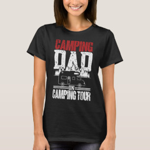 Camiseta Mens Camping Dad On Tour Camper Camping