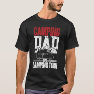 Camiseta Mens Camping Dad On Tour Camper Camping