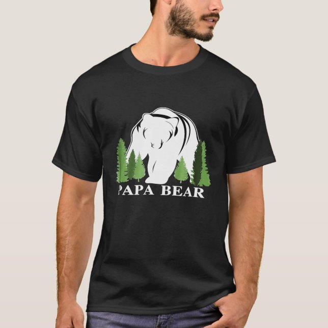 Camiseta Mens Camping Papa Bear (Anverso)