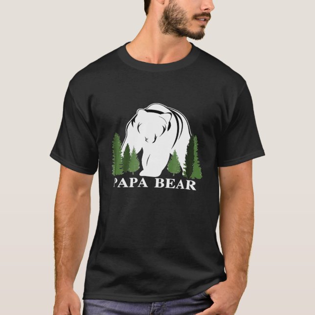 Camiseta Mens Camping Papa Bear (Anverso)