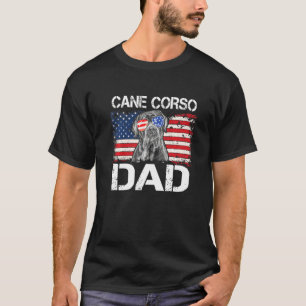 Camiseta Mens Cane Corso Dad American Flag Day Dog