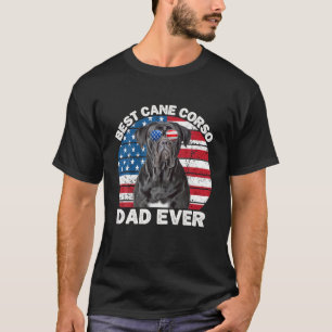 Camiseta Mens Cane Corso Dad Bandera Estadounidense Hombres