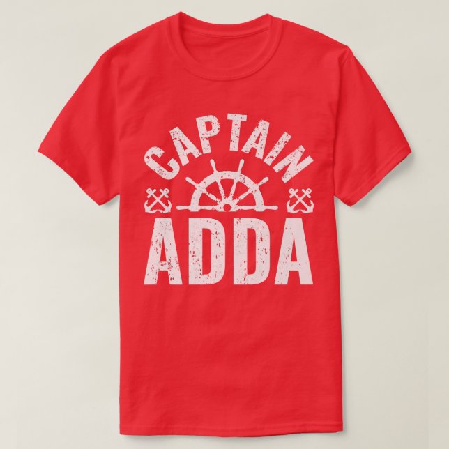 Camiseta Mens Captain Adda Boat Owner Lake Boating Father's (Diseño del anverso)