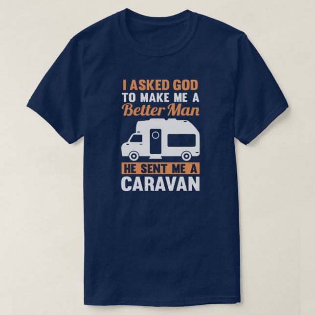 Camiseta Mens Caravan Camping  (Diseño del anverso)