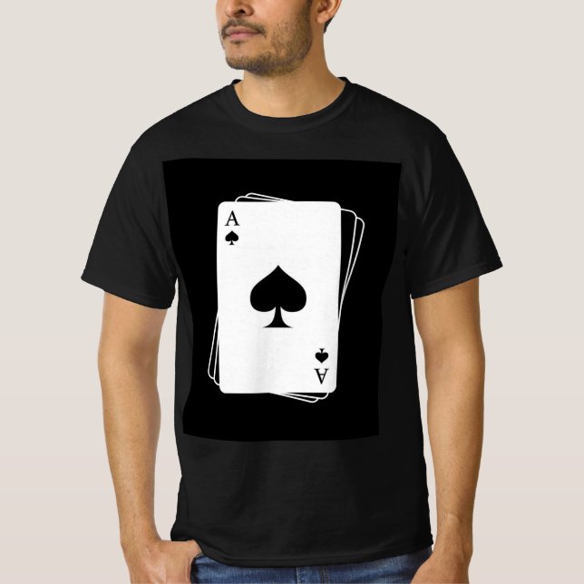 Camiseta mens cards design t shirt (Anverso)